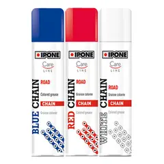 IPONE - Lubricante De Cadena Moto Chain Road 250ml / Varios Colores - Rojo