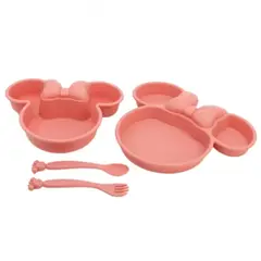 DISNEY - Set de Alimentación 4 Piezas Mickey y Minnie