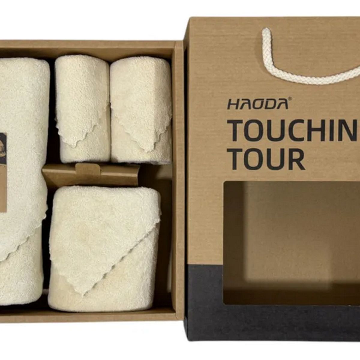 OKAY - Set 4 Toallas Baño Suave De Vellón Coral Con Caja De Regalo