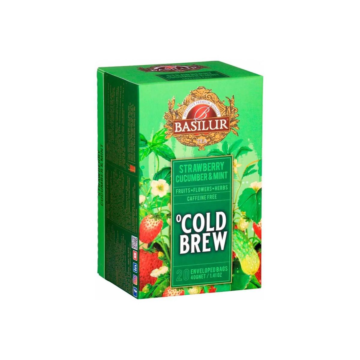 BASILUR - Fruits Flowers Herbs STRAWBERRY CUCUMBER & MINT COLD BREW - Basilur