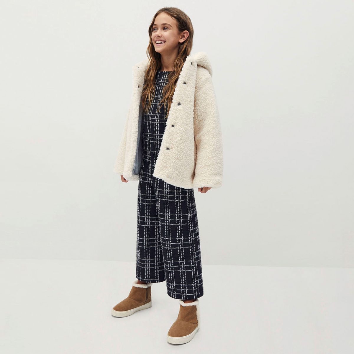 MANGO KIDS - Abrigo Chiporro Gorro Susi Niña