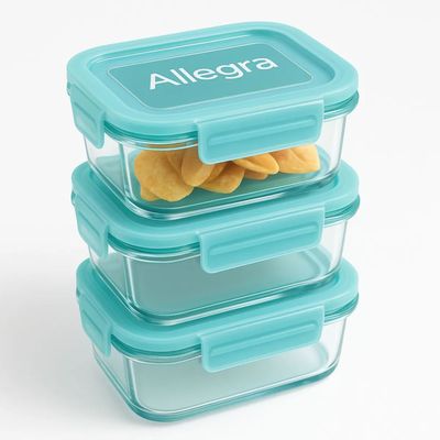 Imagen 2 del producto 3 Mini Taper De Vidrio Hermetico Contenedor Chico 150cc