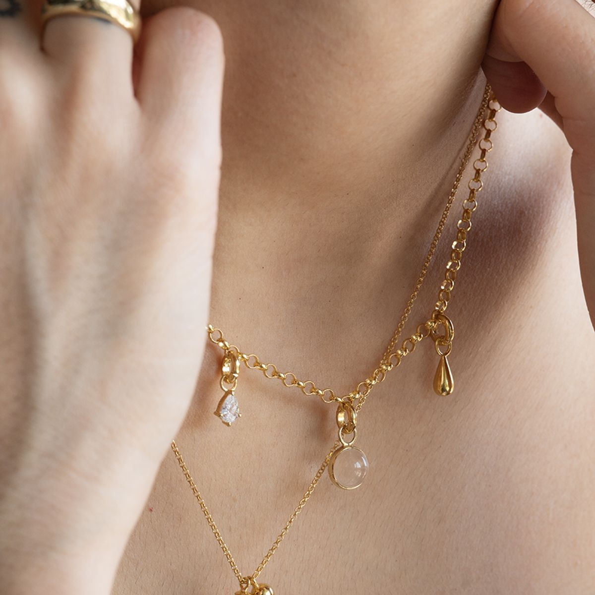 GENERICO - Collar Ina Plata Enchapada 18k