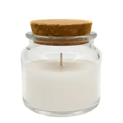 GENERICO - 12 Frascos Porta Vela de vidrio Transparente con Tapa de Corcho 100 ML
