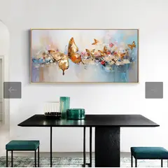 DEKAM DISEÑO - Cuadro Porcelana Diamantes Mariposa  140x70 cms