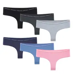 GIOVACCHINO - Pack de 6 Calzones Colaless Algodón Mujer