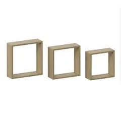 OKAY - Estanterías De Caja Flotante Set 3 Cubo Cuadrado Decoración