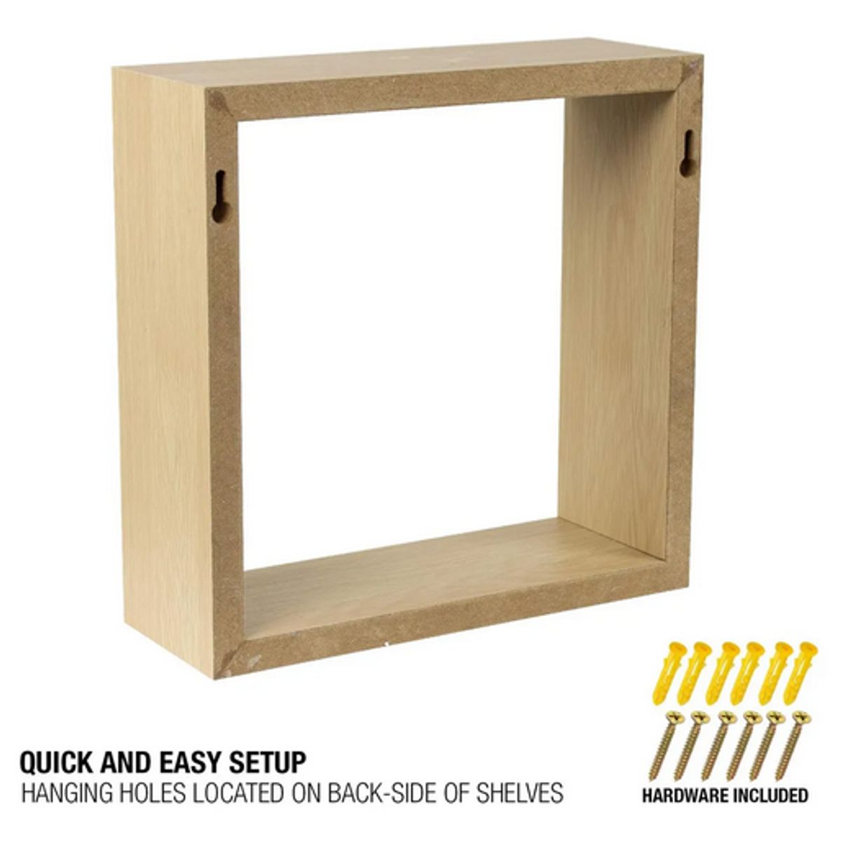 OKAY - Estanterías De Caja Flotante Set 3 Cubo Cuadrado Decoración