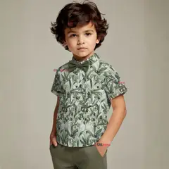 UTILISIMO - Conjunto de Vestir Camisa Con Lazo Y Pantalón Corto Algodón Bebe