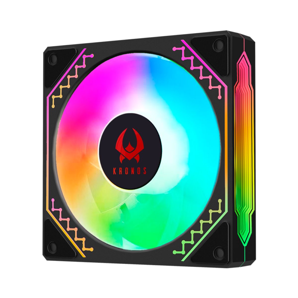 KRONOS - Ventilador de Gabinete Kronos Ventus Black, ARGB, 120mm, conexión 6 pines