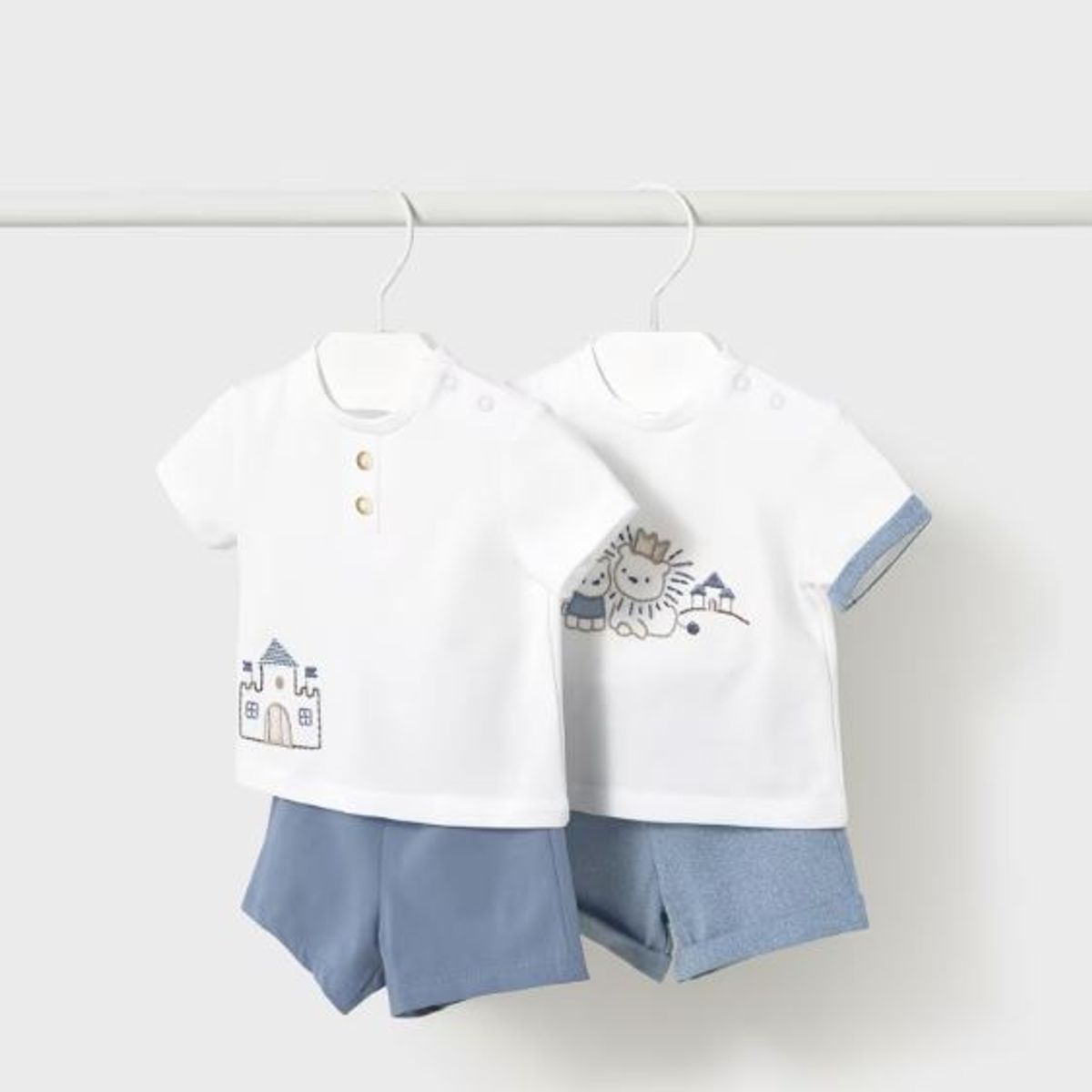 MAYORAL - Set de 2 conjuntos de pantalón corto + polera manga corta