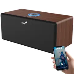 GENIUS - Parlante Dark Brown Elegant 20W RMS Bluetooth HF505BT