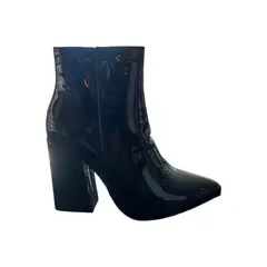 HERIEL - Botín Negro Taco Charol Mujer