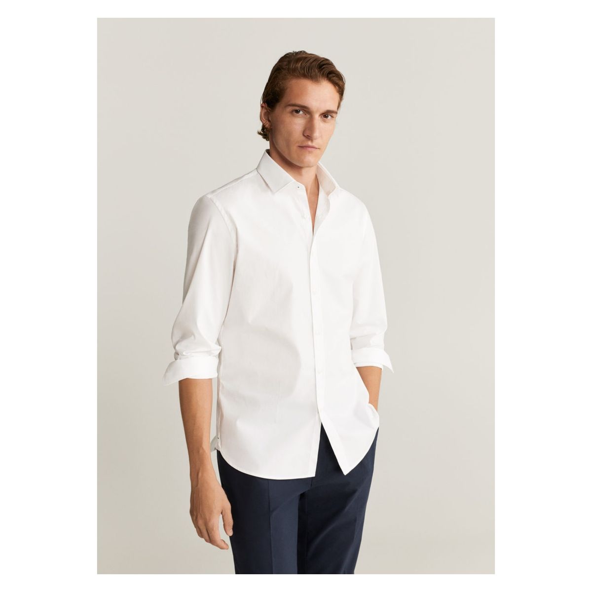 MANGO MAN - Camisa Slim Fit Algodón