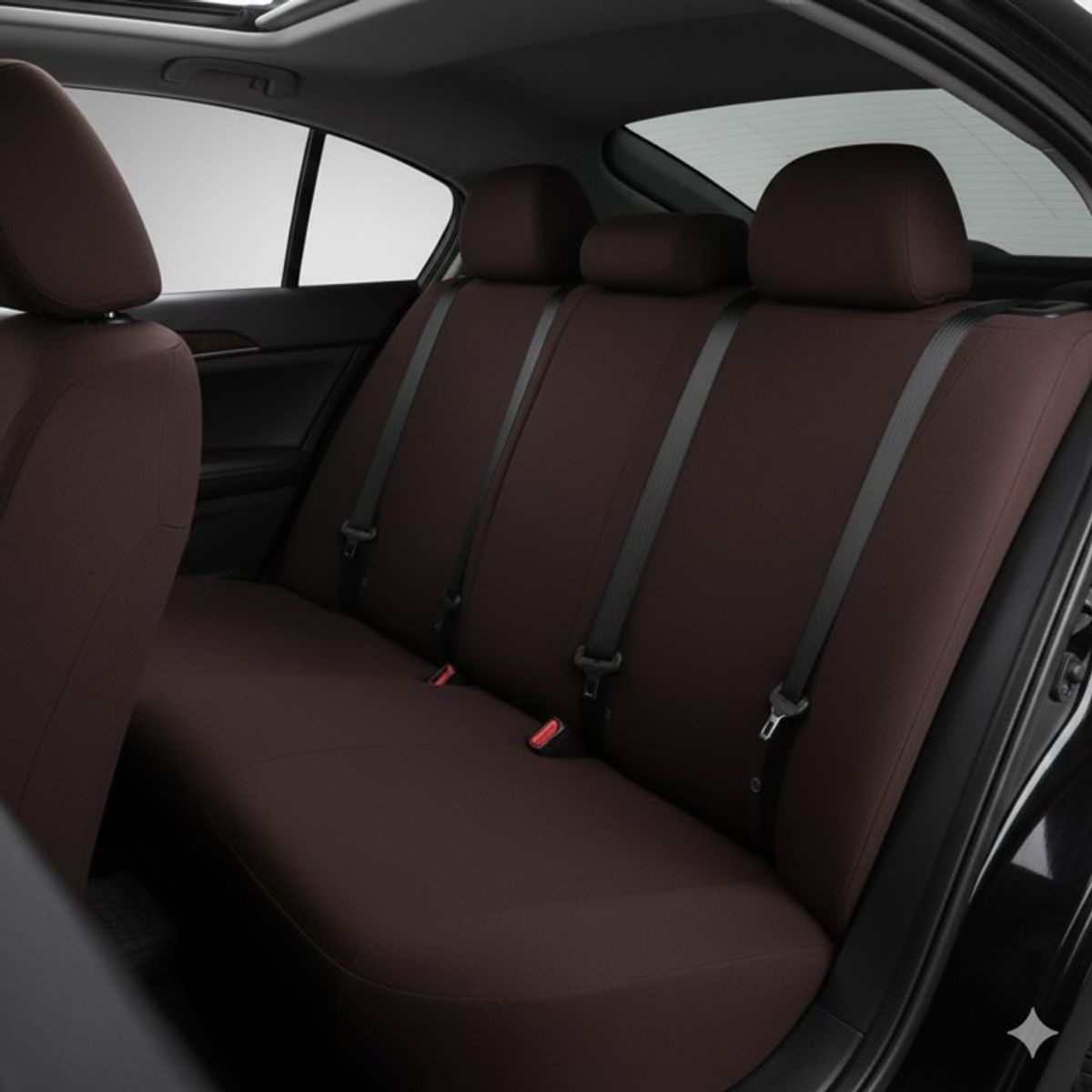 DIANA - FUNDA PARA ASIENTO DE AUTO UNICOLOR CAFE OSCURO TELA LISA TAMAÑO UNIVERSAL