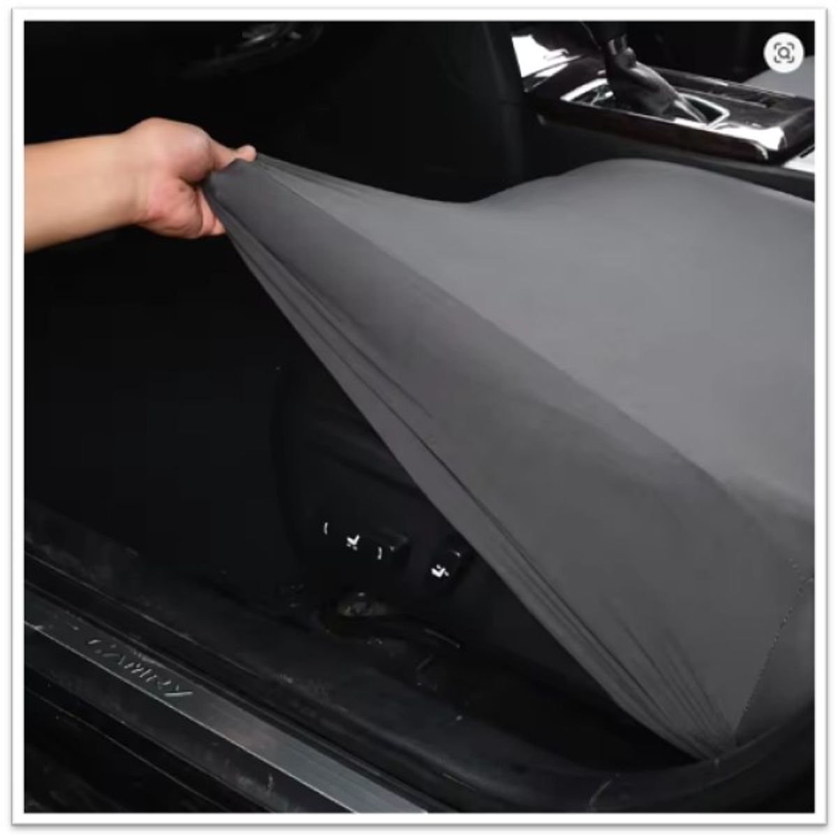 DIANA - FUNDA PARA ASIENTO DE AUTO UNICOLOR GRIS TELA LISA TAMAÑO UNIVERSAL