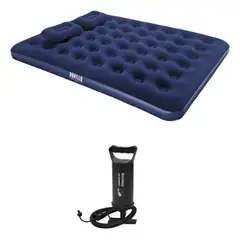 GENERICO - Colchón Inflable 2 Plaza Con Bombín Azul