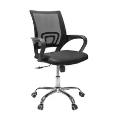 RELAN - Silla De Oficina Mesh + Ergonómica Ejecutiva Basculante y Giratoria Negra
