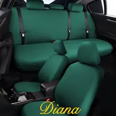 DIANA - FUNDA PARA ASIENTO DE AUTO UNICOLOR VERDE TELA LISA TAMAÑO UNIVERSAL