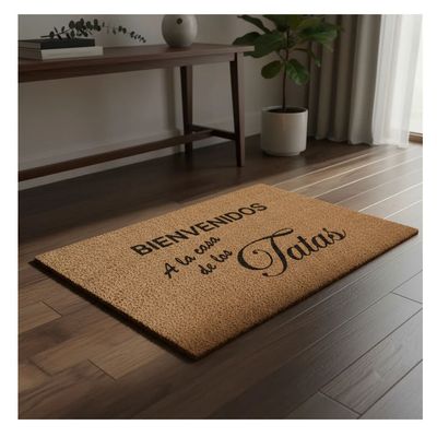 Imagen 2 del producto Alfombra Limpia Pies Tapete Personalizada Tatas Fibra De Coco
