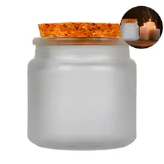 GENERICO - 12 Frascos Porta Vela de vidrio Esmerilado con Tapa de Corcho 100 ML