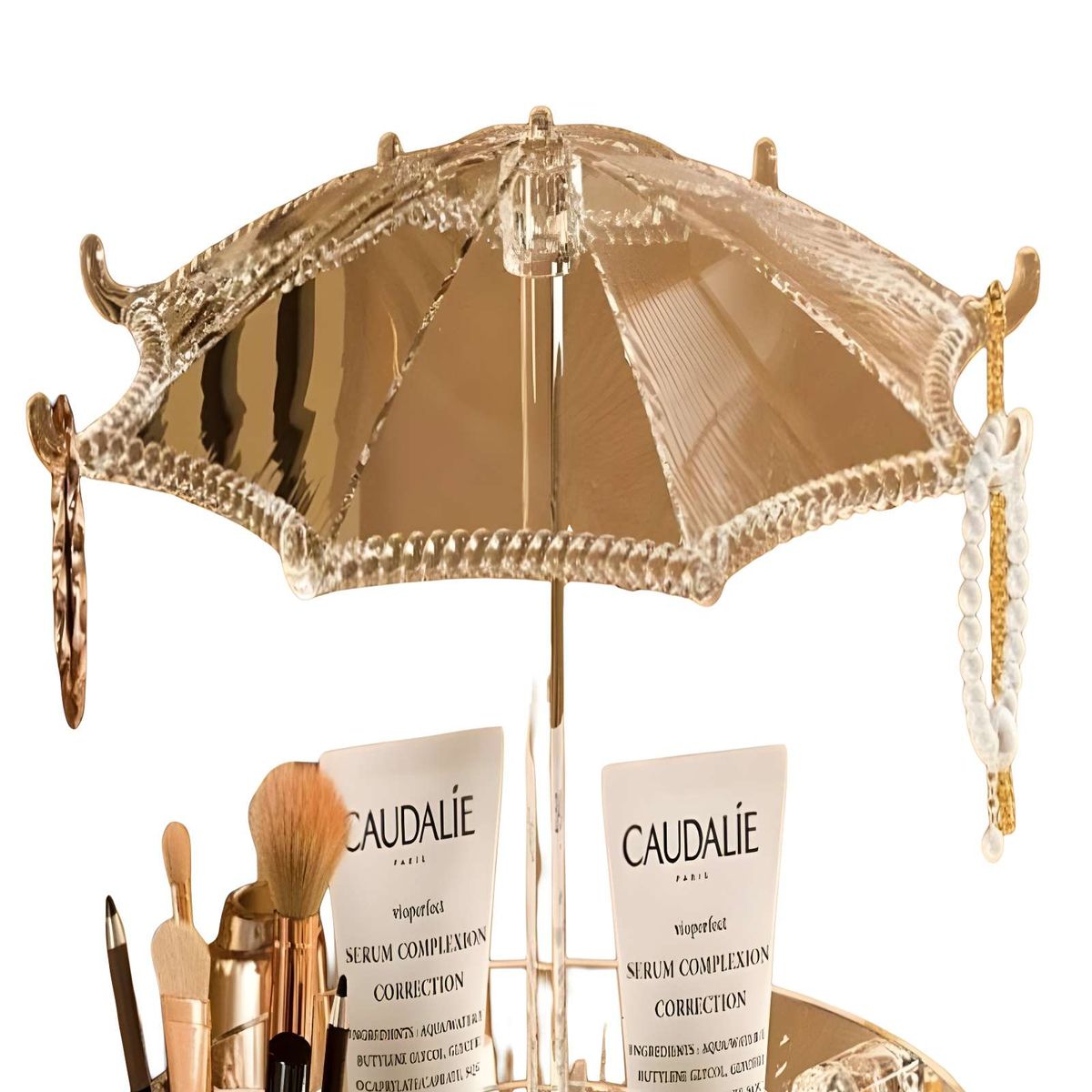 GENERICO - ORGANIZADOR DE MAQUILLAJE 360 DISEÑO SOMBRILLA