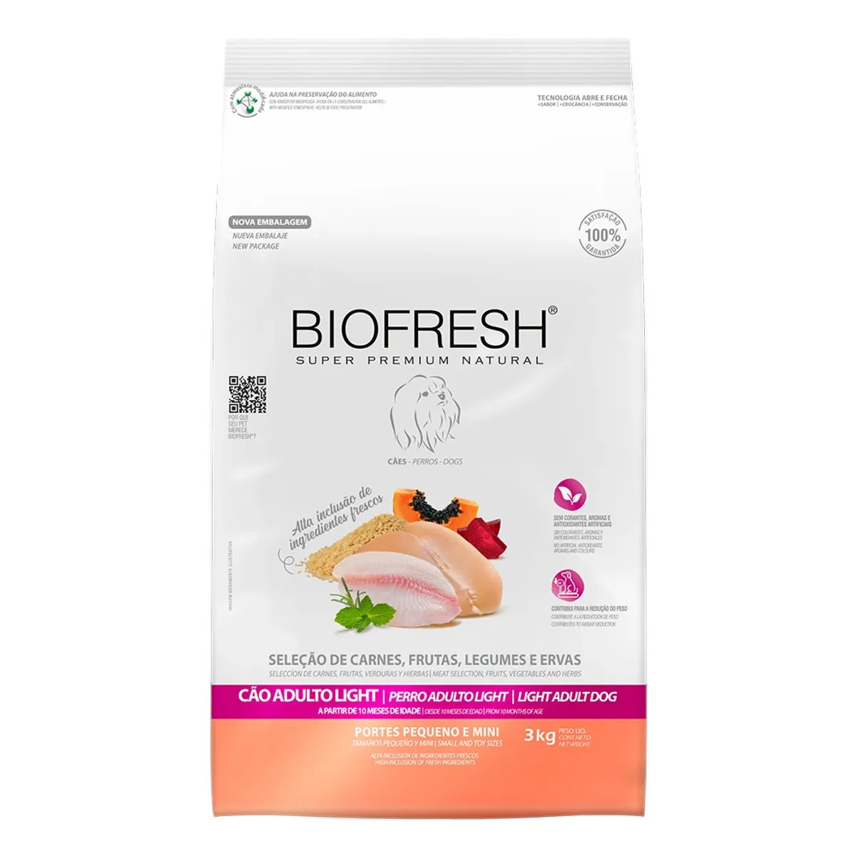 BIOFRESH - Biofresh Perro Adulto Light Raza Pequeña Mini 3 Kg
