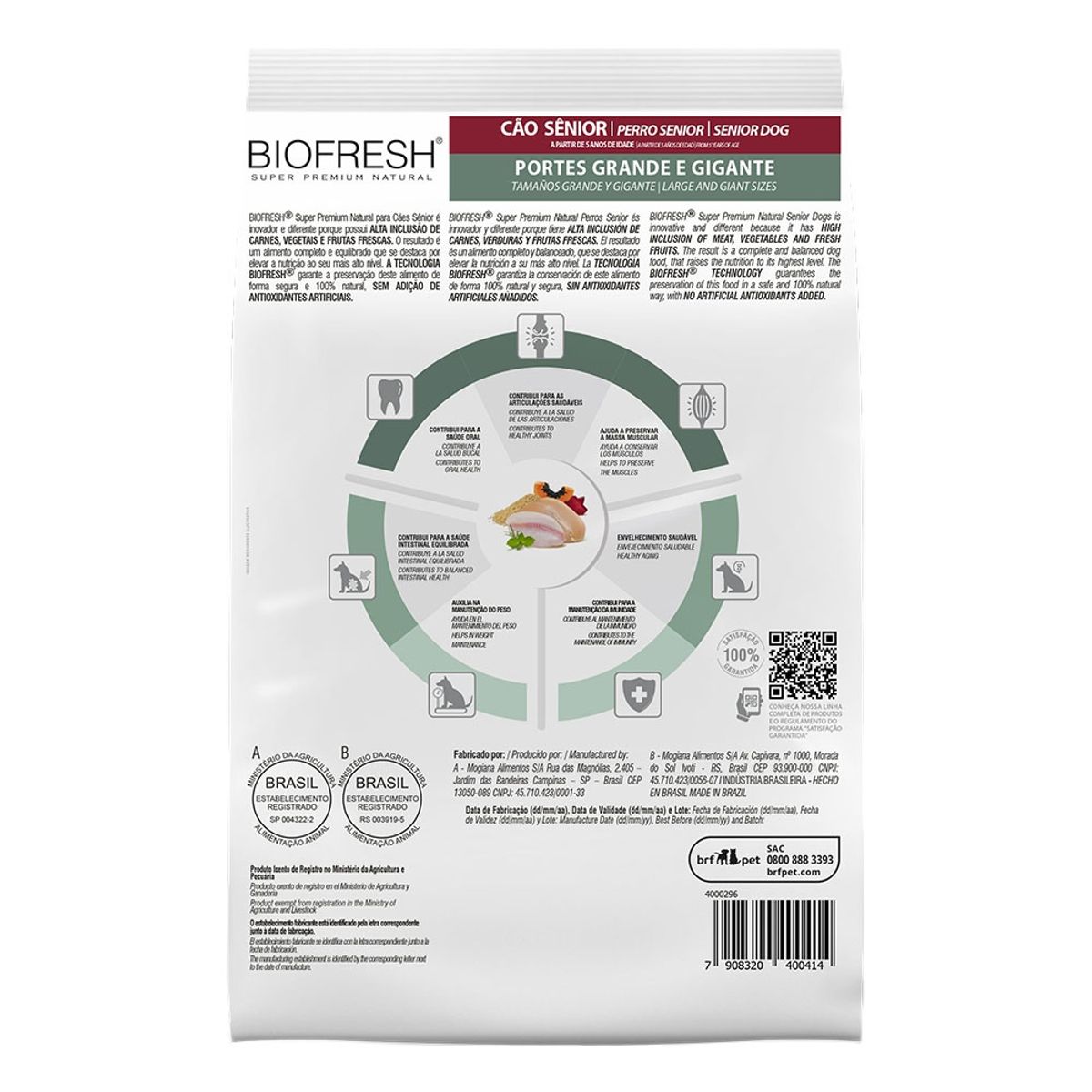 BIOFRESH - Biofresh Senior Raza Grande y Gigante 15 kg