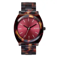 NIXON - Reloj Time Teller Acetate Tortoise Oxblood