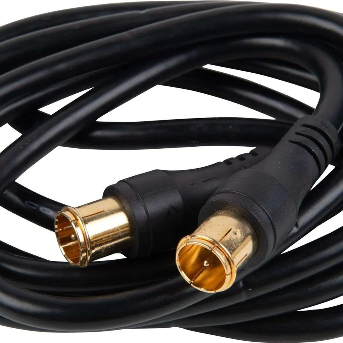 GEN - Cable Coaxial A Presion Conector F Tv Led Decodificador - Negro