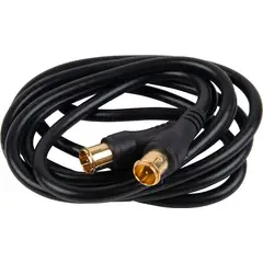 GEN - Cable Coaxial A Presion Conector F Tv Led Decodificador - Negro