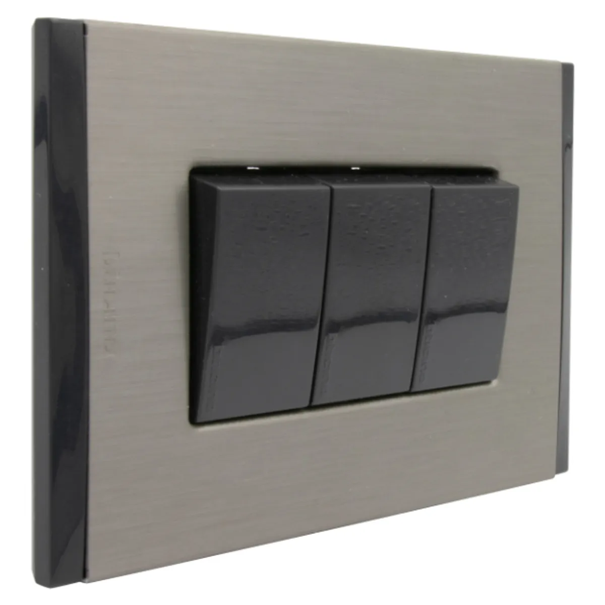 BTICINO - Interruptor 9-32 Bticino 10Ax 250V Antracita Metal Titanio Nobile