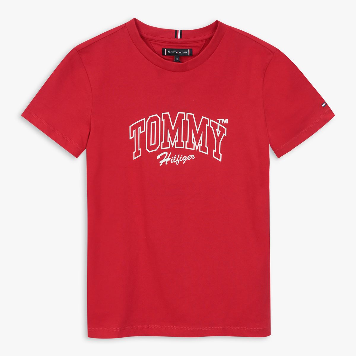 TOMMY HILFIGER - Polera Con Logo Gráfico Rojo Tommy Hilfiger