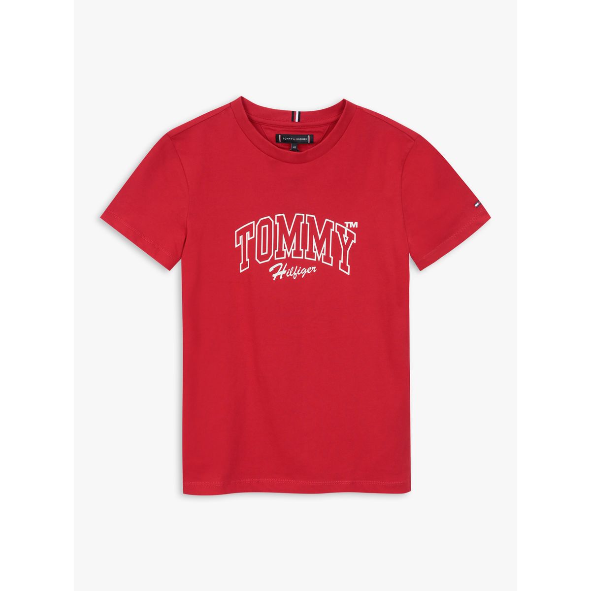 TOMMY HILFIGER - Polera Con Logo Gráfico Rojo Tommy Hilfiger