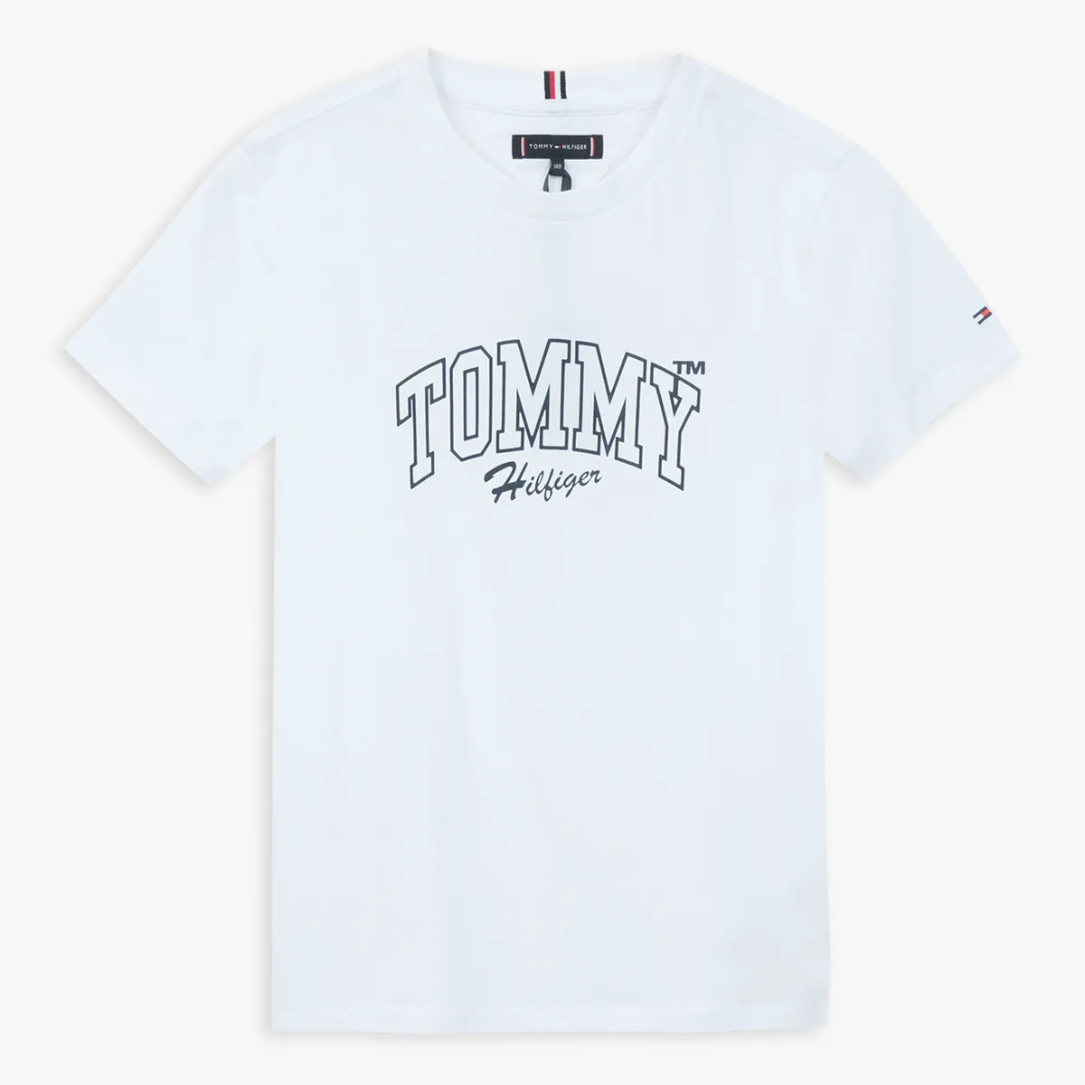 TOMMY HILFIGER - Polera Con Logo Gráfico Blanco Tommy Hilfiger
