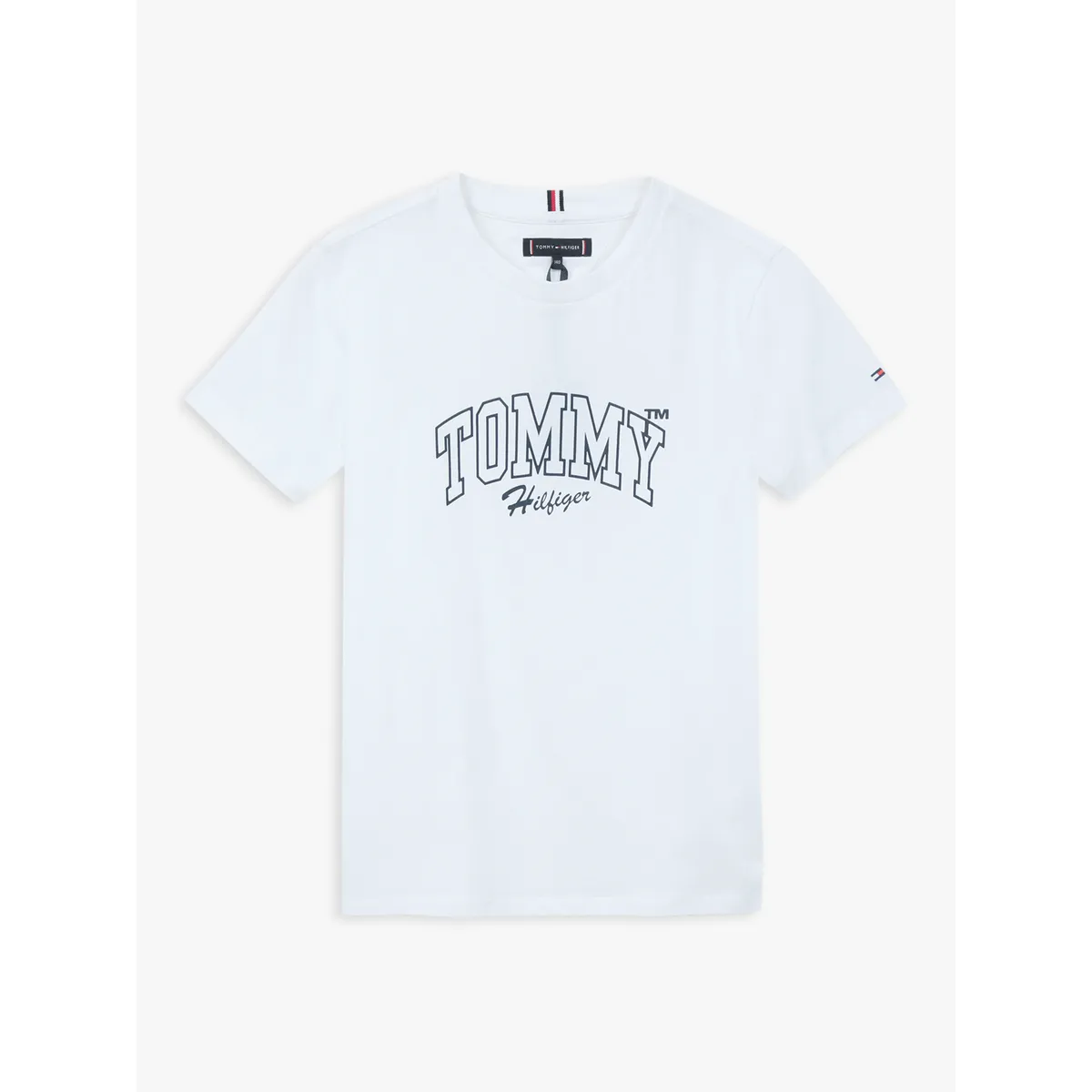 TOMMY HILFIGER - Polera Con Logo Gráfico Blanco Tommy Hilfiger