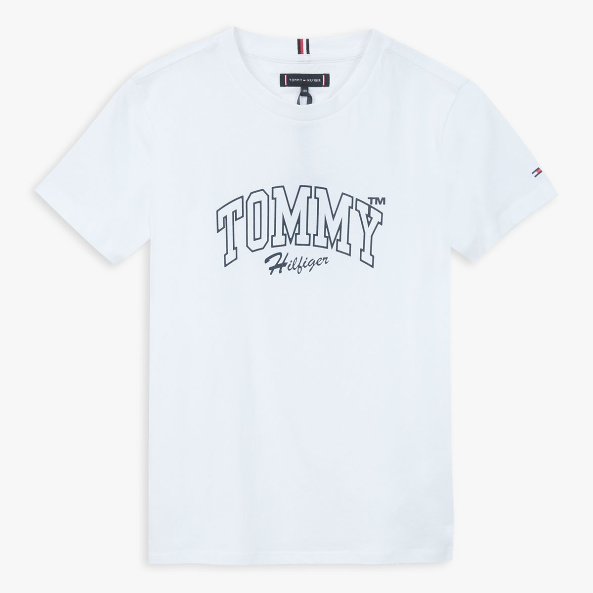 TOMMY HILFIGER - Polera Con Logo Gráfico Blanco Tommy Hilfiger