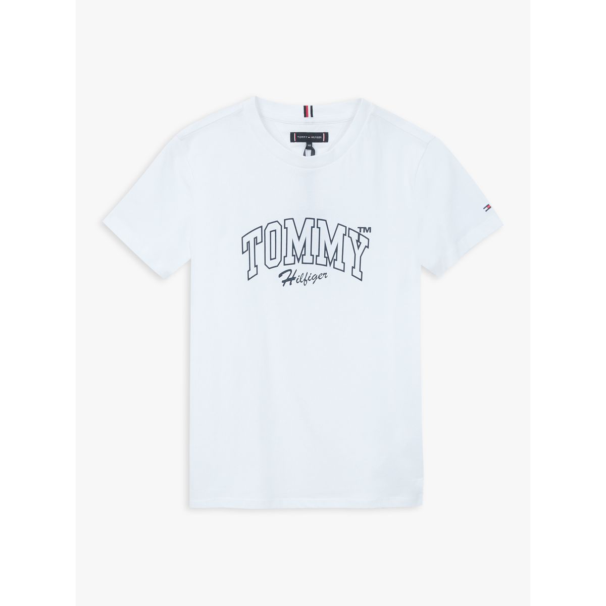 TOMMY HILFIGER - Polera Con Logo Gráfico Blanco Tommy Hilfiger