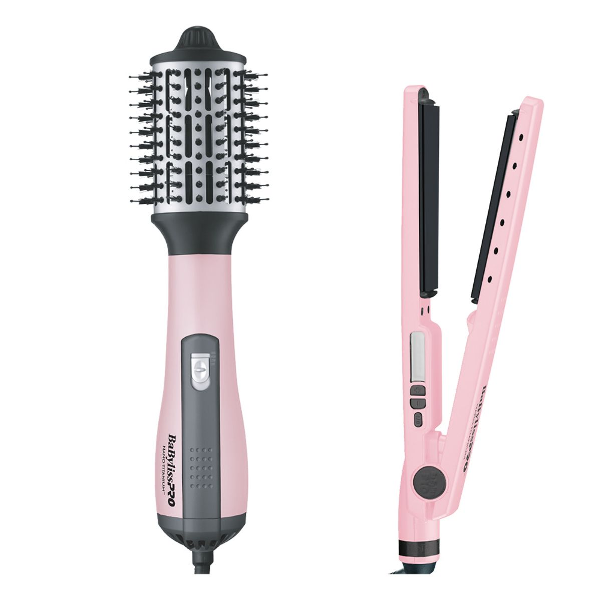 BABYLISS PRO - Kit Cepillo Secador Y Plancha 4091 Pink