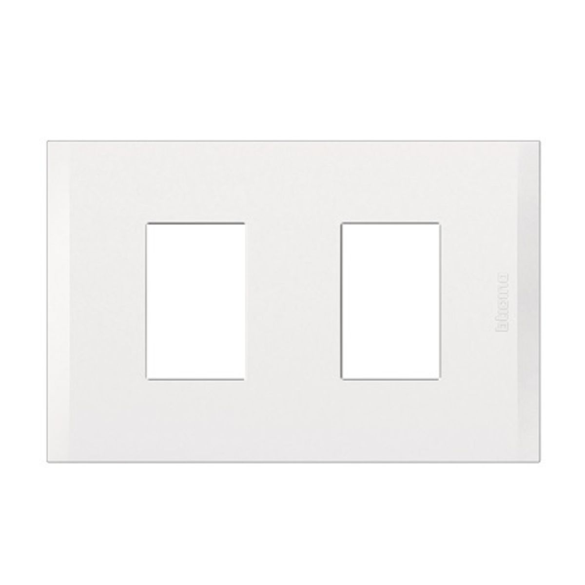 BTICINO - Placa 2 Puestos Bticino Blanca Con Soporte Nobile