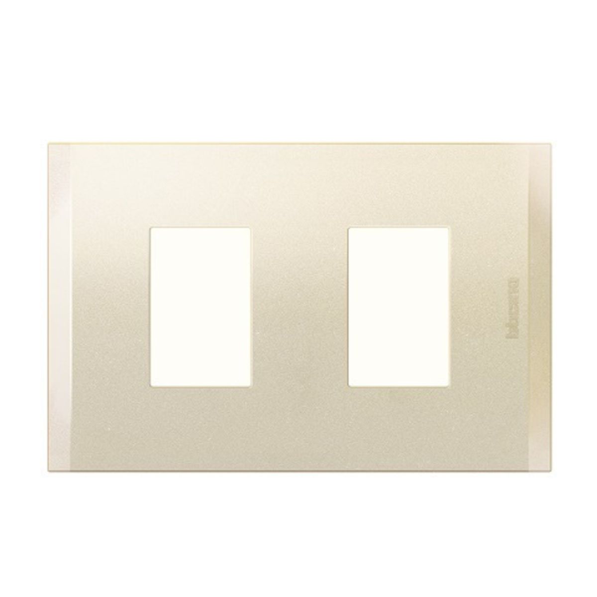 BTICINO - Placa 2 Puestos Bticino Perla Con Soporte Nobile