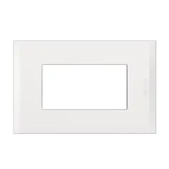 BTICINO - Placa 3 Puestos Blanca Con Soporte Nobile