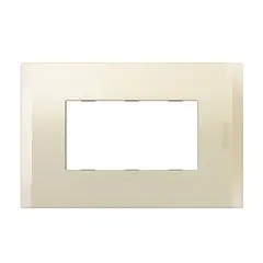 BTICINO - Placa 3 Puestos Perla Con Soporte Nobile