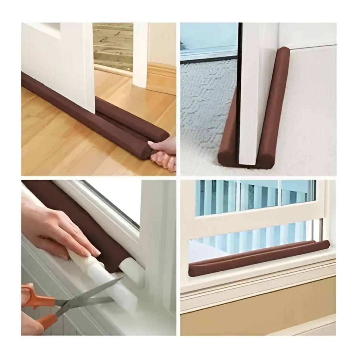 Aislante Doble para Puertas y Ventanas  Protección Total contra el Frío Ruido Polvo e Insectos, marca GENERICO - Foto 2