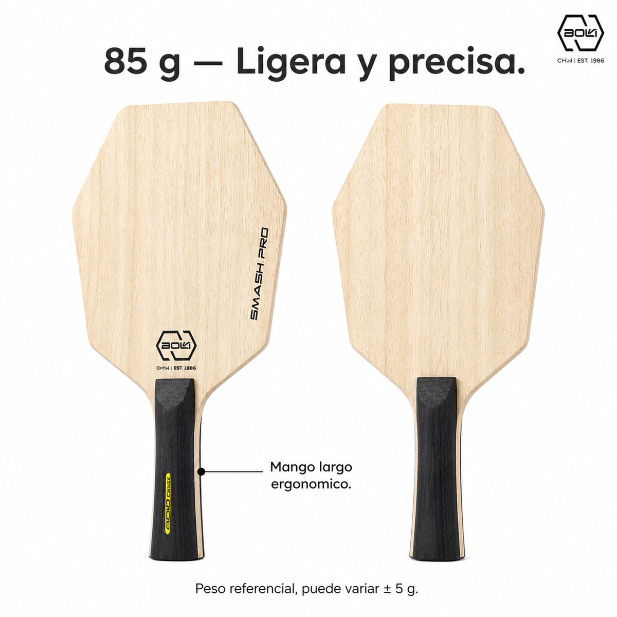 GENERICO - Pala Hexagonal Profesional 5 Capas Madera Ligera Control