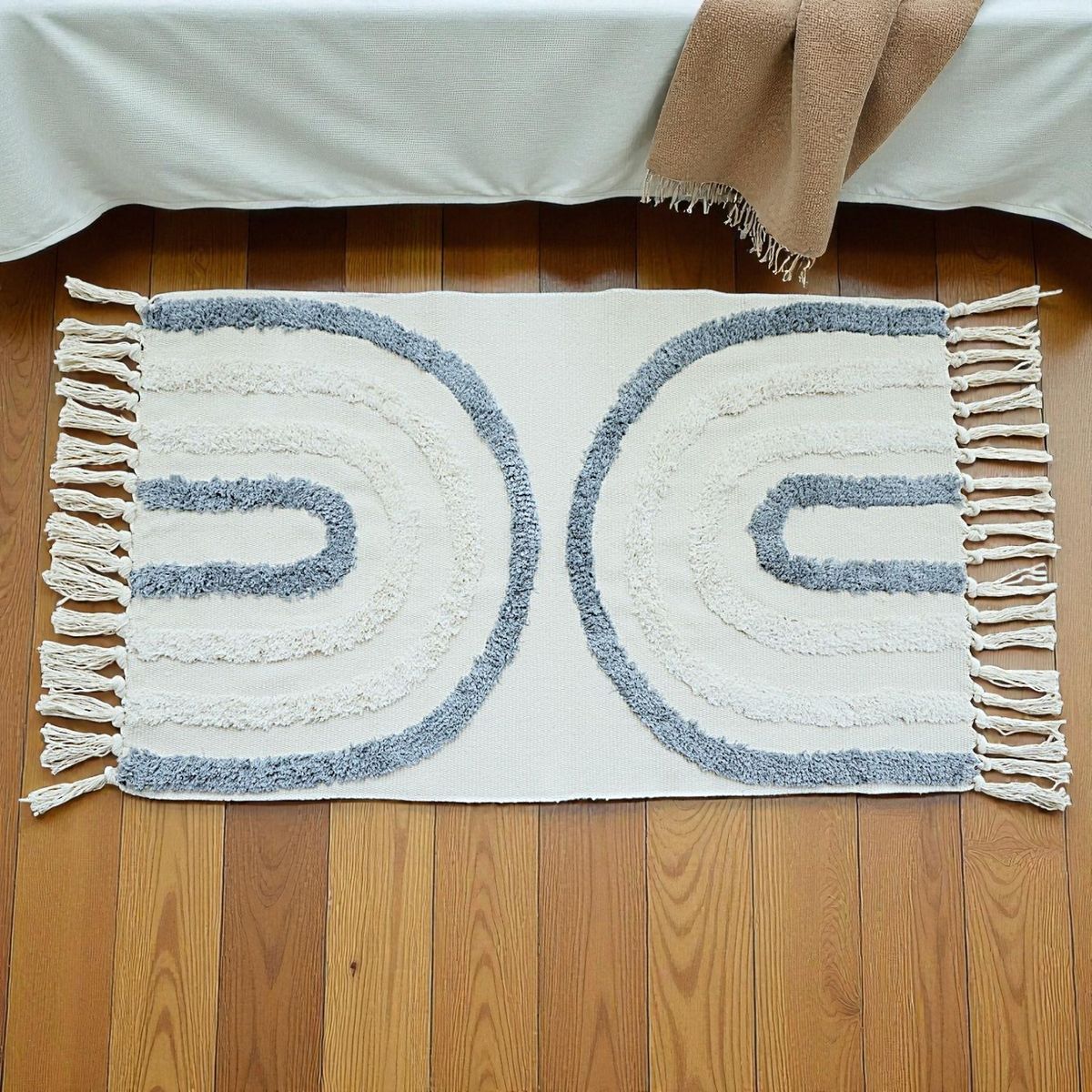 GENERICO - Bajada de cama Bordada Kilim de estilo etnico 60x90cm md71