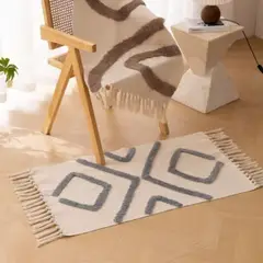 GENERICO - Bajada de cama Bordada Kilim de estilo etnico 60x90cm md72