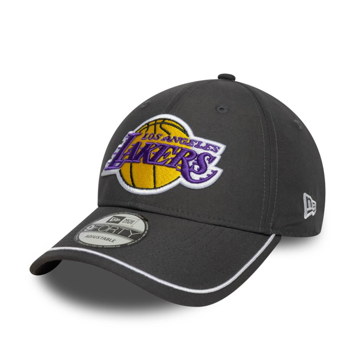 NEW ERA - Gorra 9Forty Los Angeles Lakers Piping Gris
