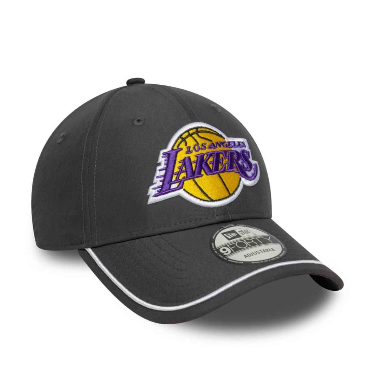 NEW ERA - Gorra 9Forty Los Angeles Lakers Piping Gris