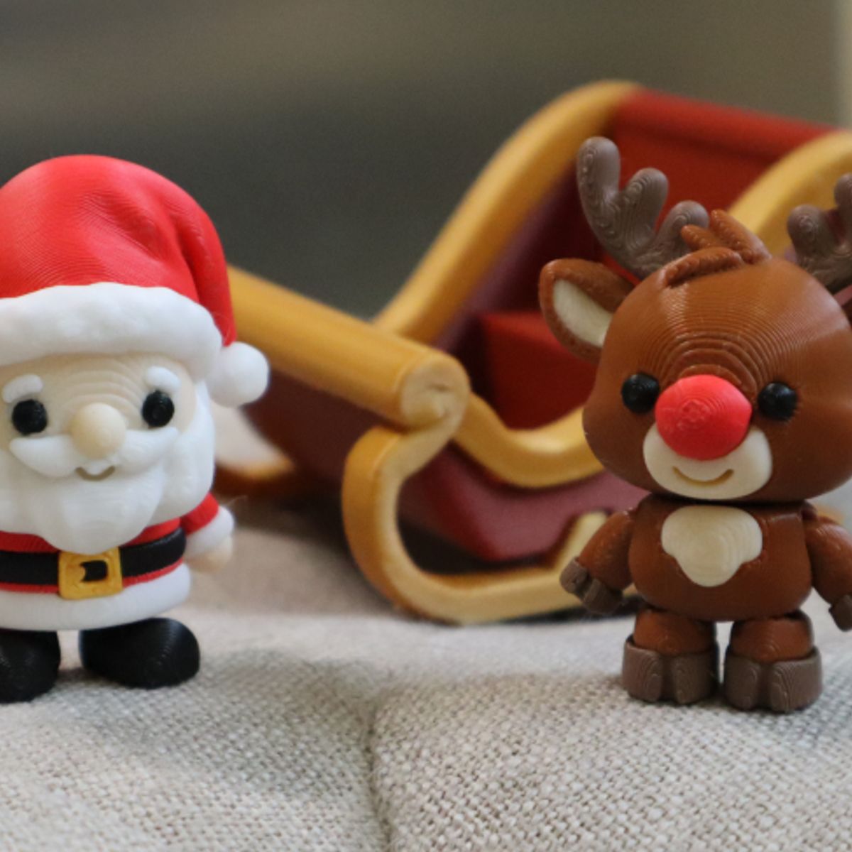 GENERICO - Pack Navidad - Papa Noel Reno Y Trineo